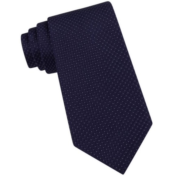 Calvin Klein, Black. Micro Dot Tie. Brand New, One Size - Picture 1 of 7